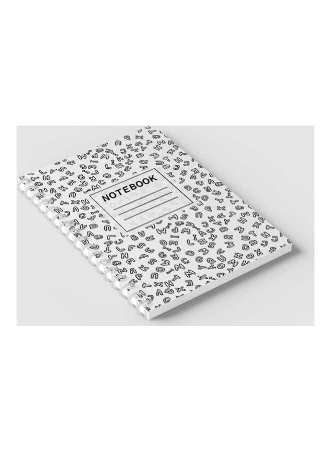 لوحة دفتر سلك أبيض/ أسود - Image 2