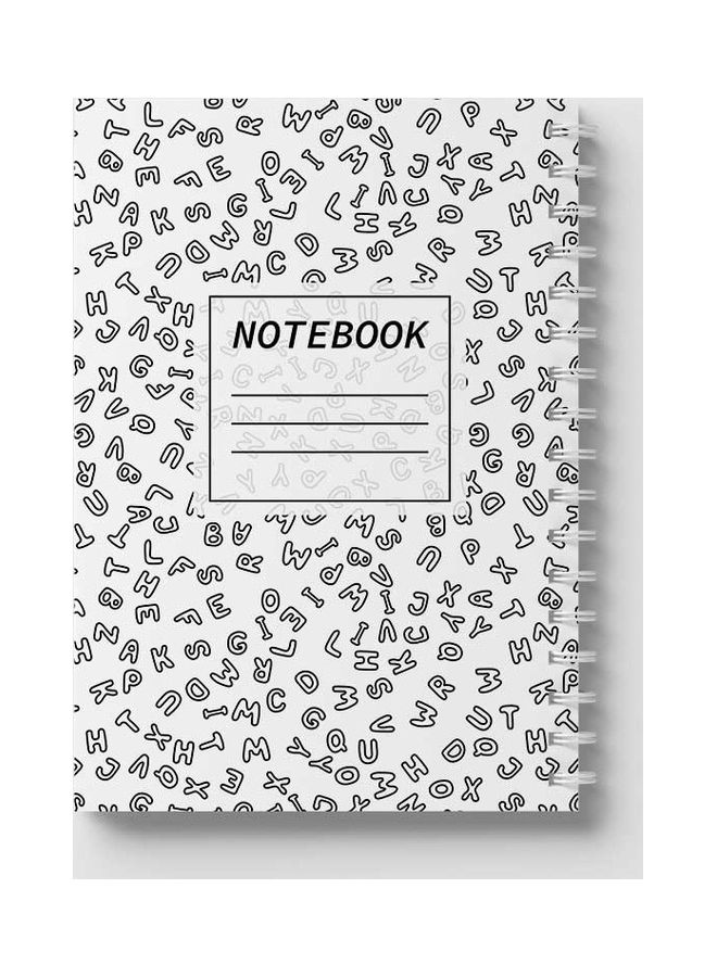 لوحة دفتر سلك أبيض/ أسود - Image 1