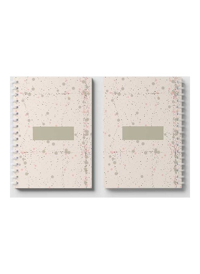 لوحة دفتر سلك رمادي/ وردي - Image 4