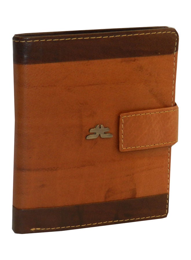 LAVERI LEATHER Genuine Leather Logo Detail Long Wallet Rust  - Image 1