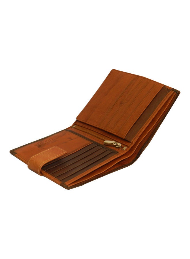LAVERI LEATHER Genuine Leather Logo Detail Long Wallet Rust  - Image 4
