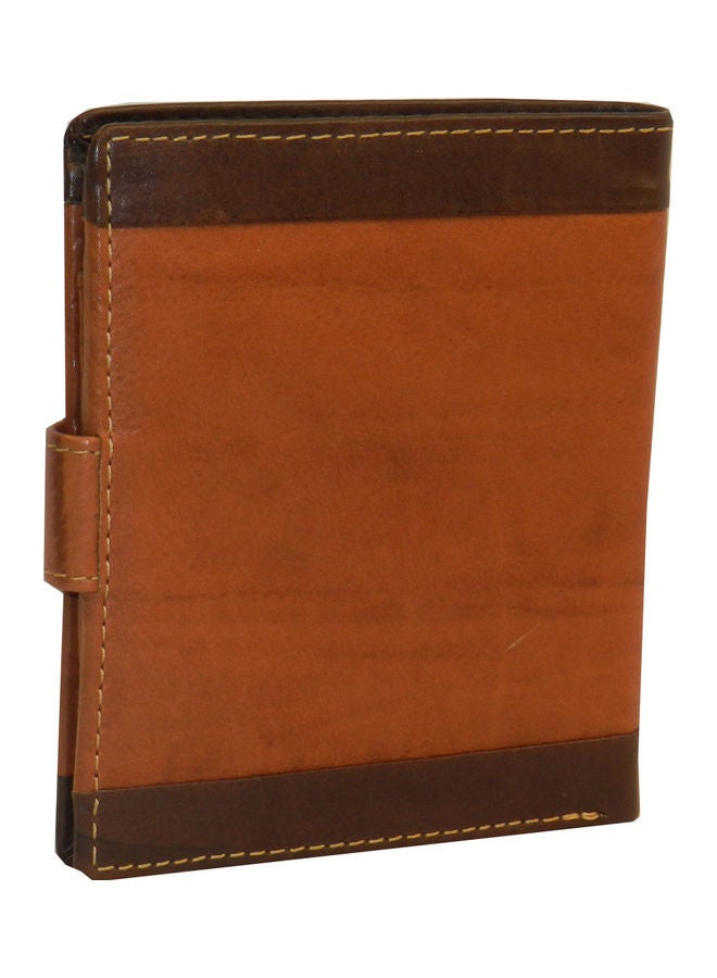 LAVERI LEATHER Genuine Leather Logo Detail Long Wallet Rust  - Image 2