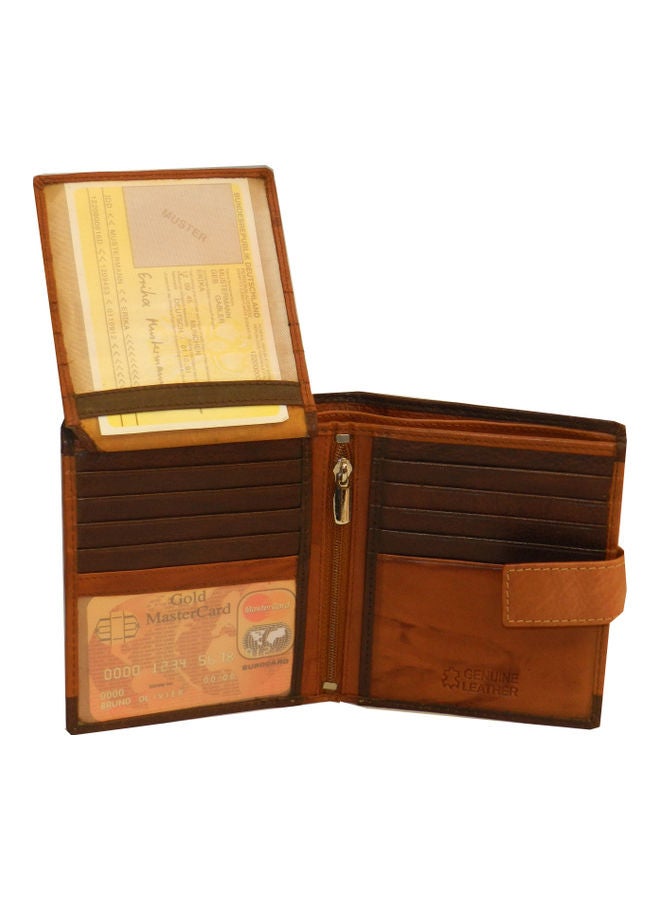 LAVERI LEATHER Genuine Leather Logo Detail Long Wallet Rust  - Image 5