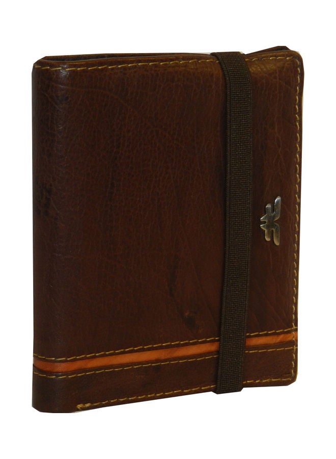 LAVERI LEATHER Genuine Leather Logo Detail Long Wallet Dark Brown  - Image 1