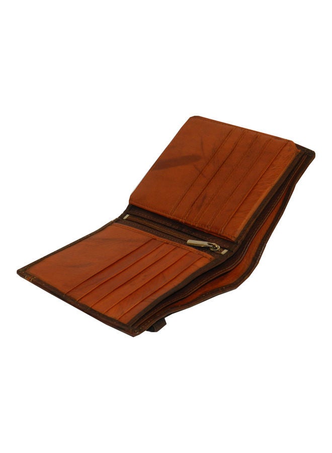LAVERI LEATHER Genuine Leather Logo Detail Long Wallet Dark Brown  - Image 5