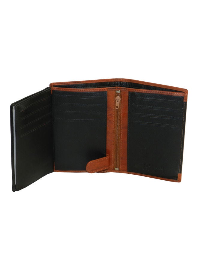 LAVERI LEATHER Genuine Leather Logo Detail Long Wallet Black  - Image 5