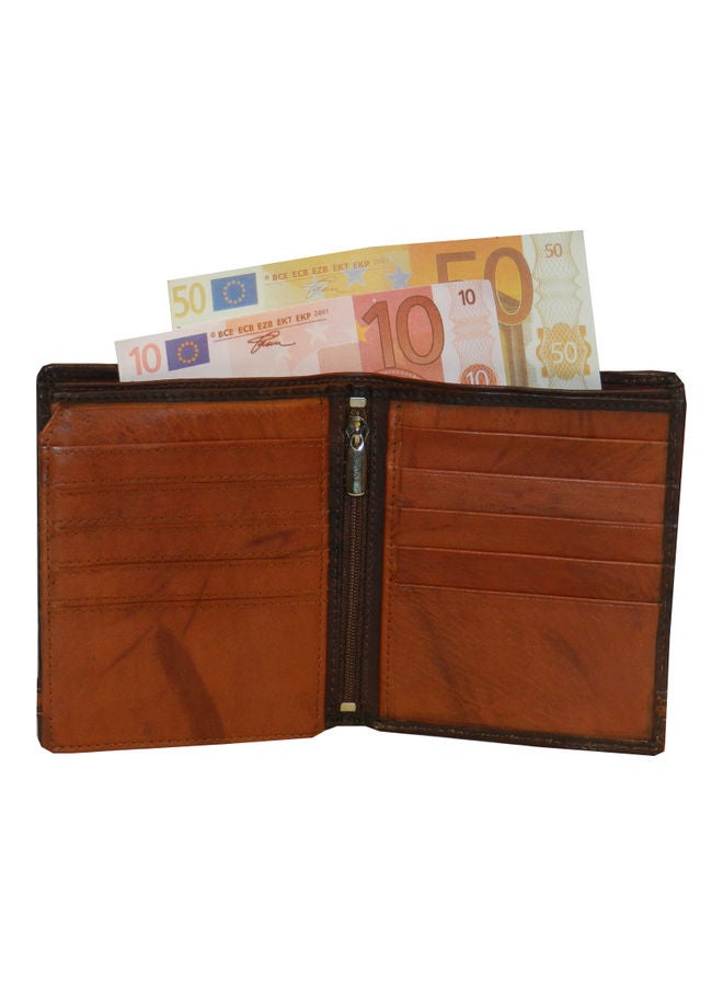 LAVERI LEATHER Genuine Leather Logo Detail Long Wallet Dark Brown  - Image 3