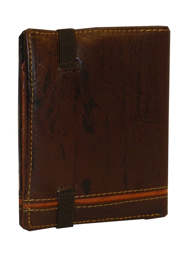LAVERI LEATHER Genuine Leather Logo Detail Long Wallet Dark Brown  - Image 2