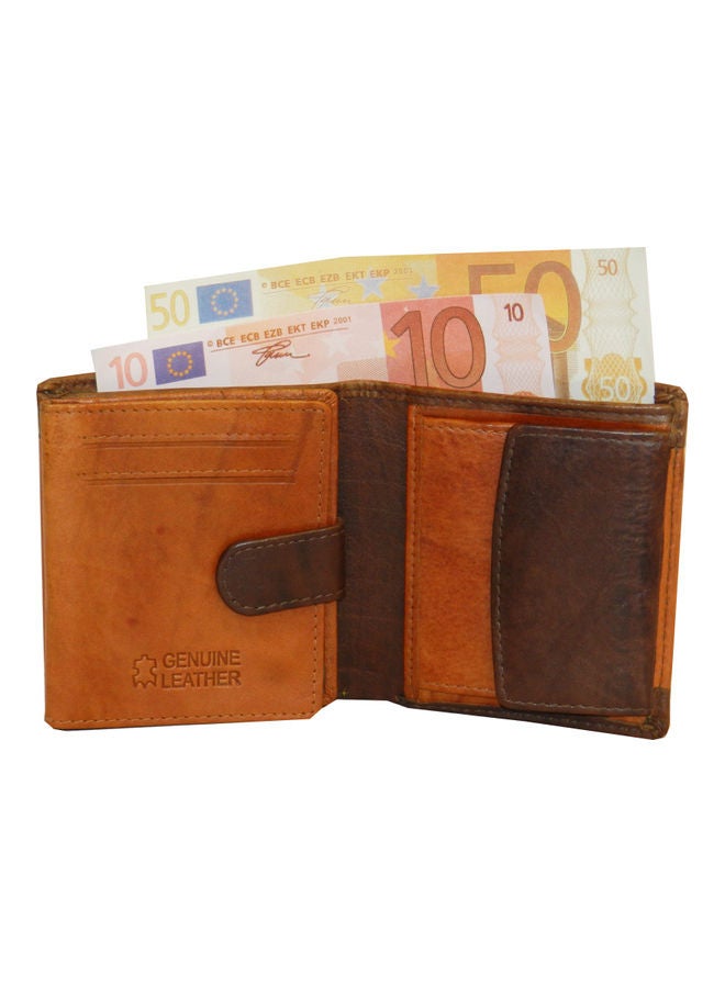 LAVERI LEATHER Genuine Leather Logo Detail Long Wallet Rust  - Image 3