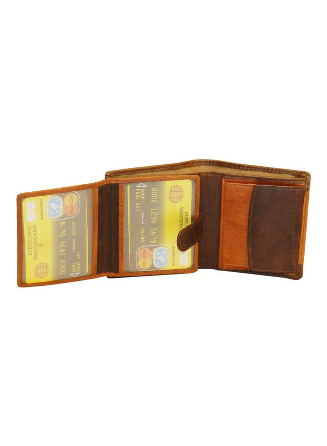 LAVERI LEATHER Genuine Leather Logo Detail Long Wallet Rust  - Image 4