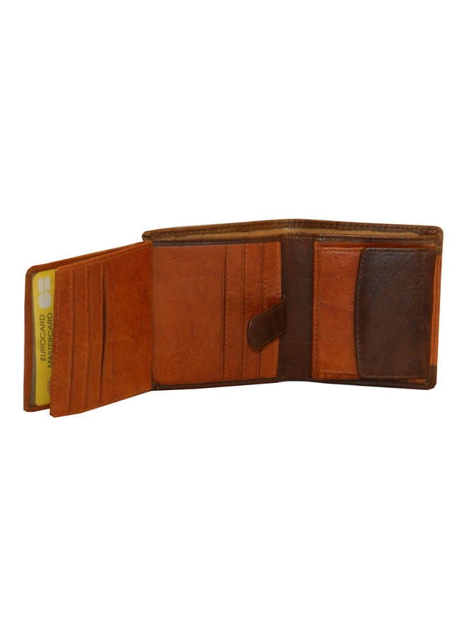 LAVERI LEATHER Genuine Leather Logo Detail Long Wallet Rust  - Image 5