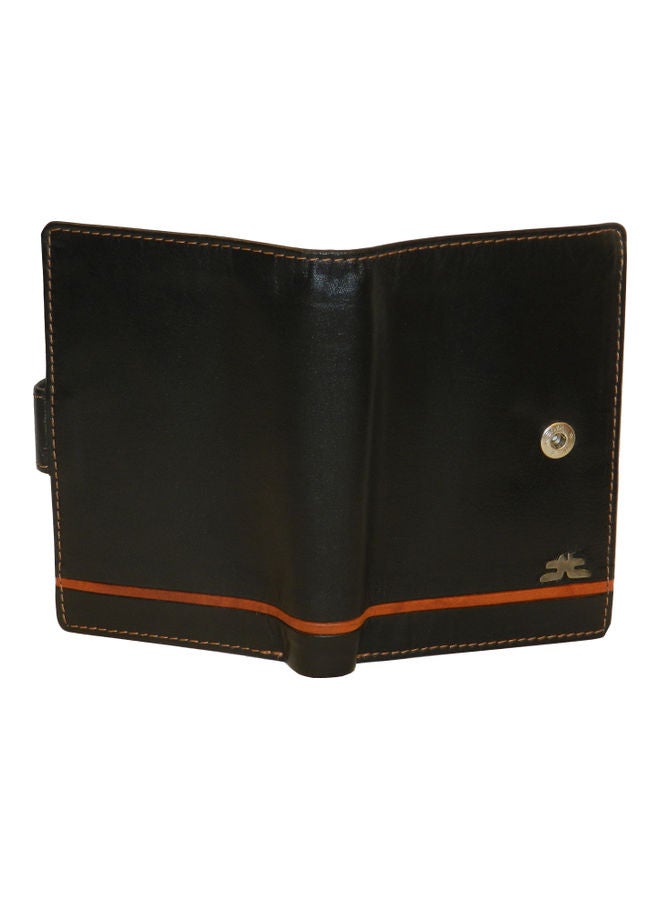 LAVERI LEATHER Genuine Leather Logo Detail Long Wallet Black  - Image 2