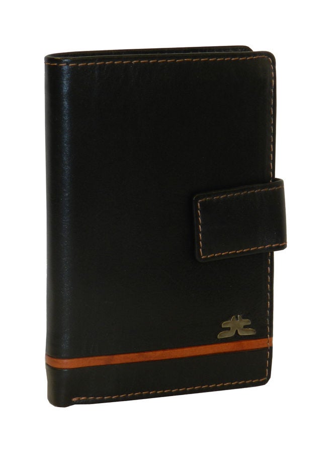 LAVERI LEATHER Genuine Leather Logo Detail Long Wallet Black  - Image 1