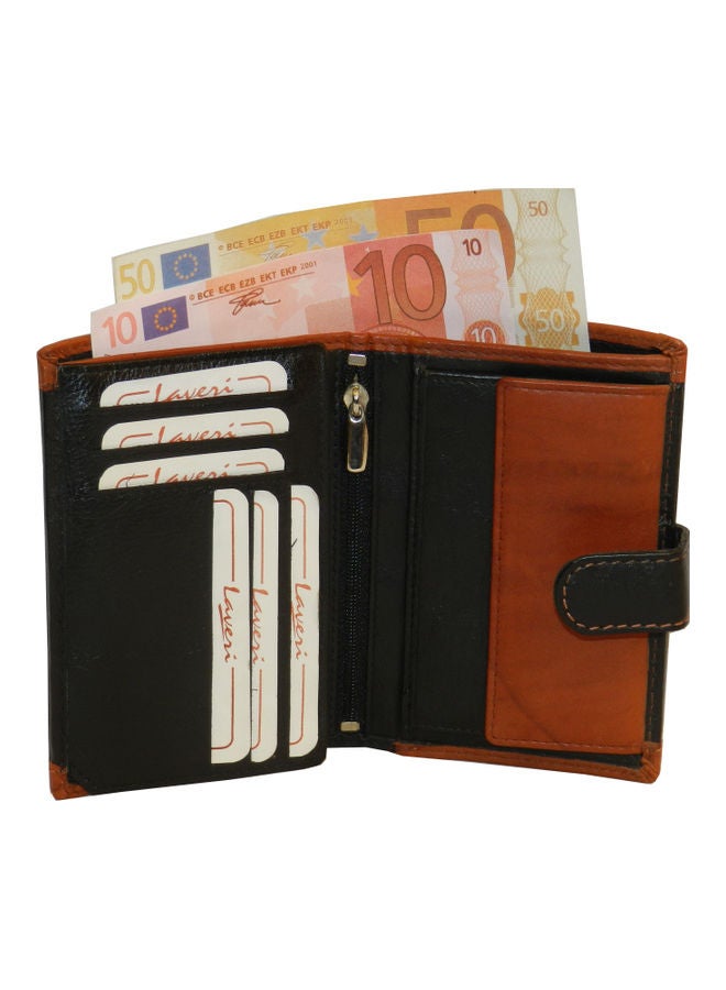 LAVERI LEATHER Genuine Leather Logo Detail Long Wallet Black  - Image 3