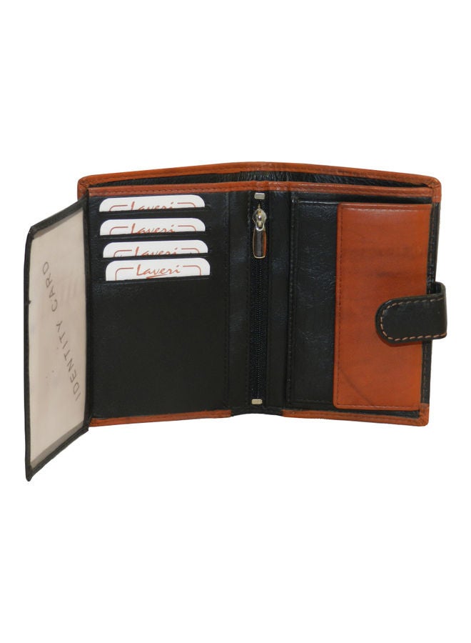 LAVERI LEATHER Genuine Leather Logo Detail Long Wallet Black  - Image 4