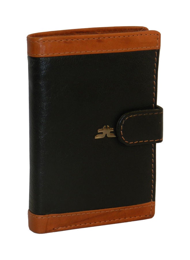 LAVERI LEATHER Genuine Leather Logo Detail Long Wallet Black  - Image 1