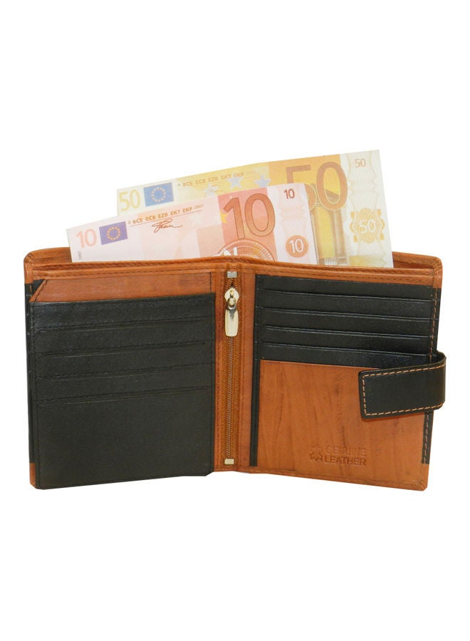 LAVERI LEATHER Genuine Leather Logo Detail Long Wallet Black - Image 3