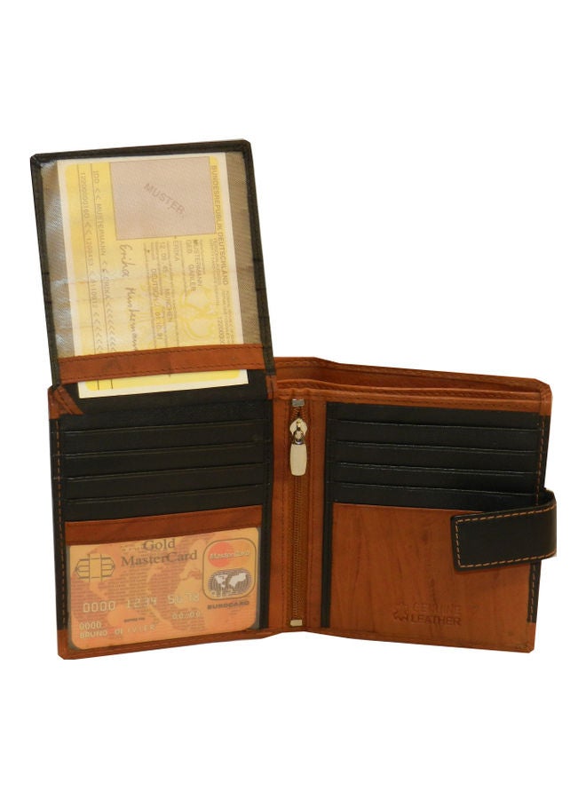 LAVERI LEATHER Genuine Leather Logo Detail Long Wallet Black - Image 4