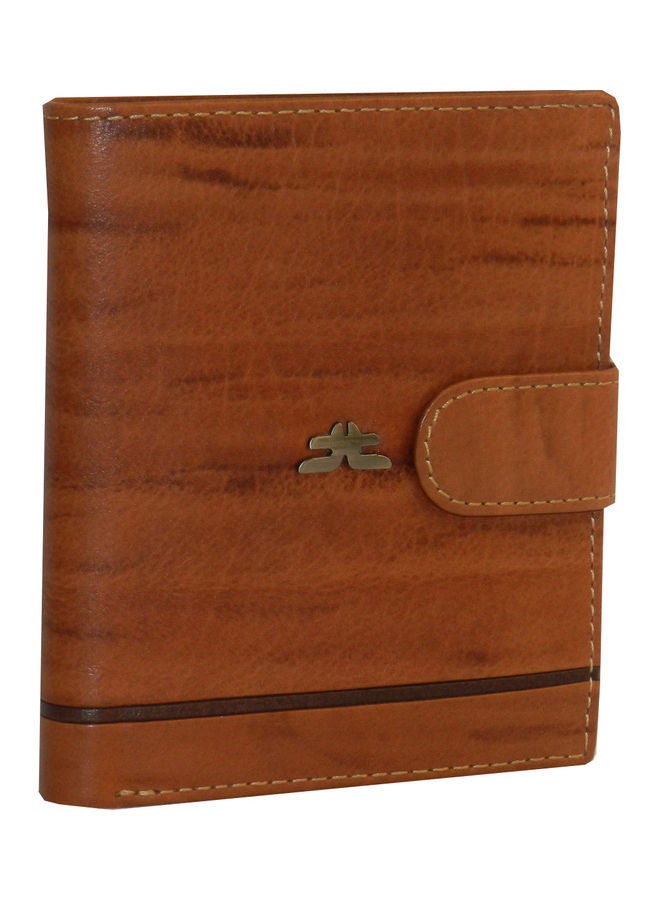 LAVERI LEATHER Genuine Leather Logo Detail Long Wallet Rust  - Image 1