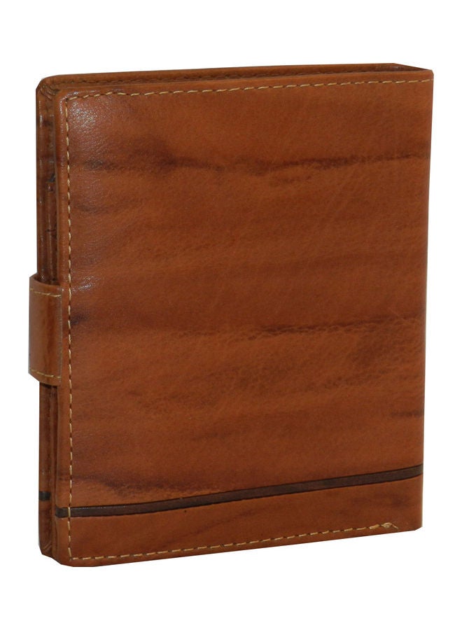 LAVERI LEATHER Genuine Leather Logo Detail Long Wallet Rust  - Image 2