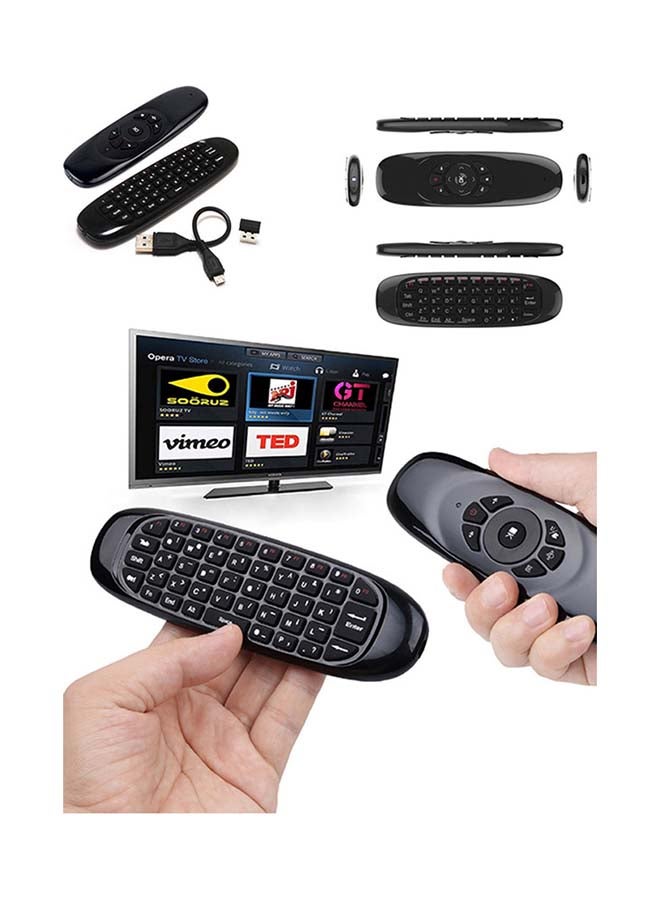 Generic - Wireless Remote Control Keyboard For Android Smart TV/Set Top Box/PC Black - Image 1