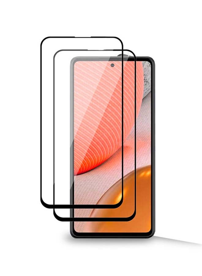 O Ozone 2-Piece Tempered Glass Screen Protector For Samsung Galaxy A72 Black - Image 1