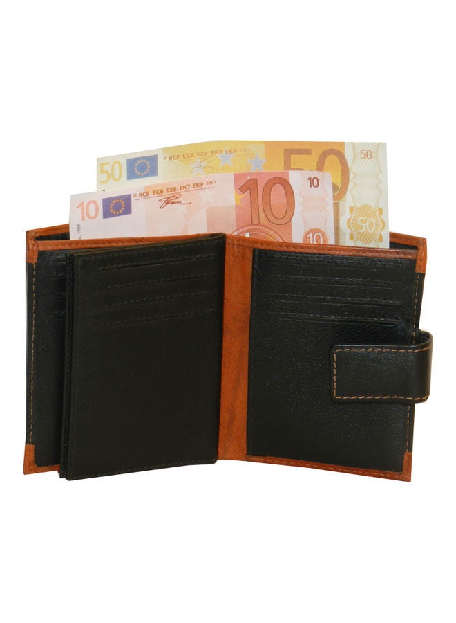 LAVERI LEATHER Genuine Leather Logo Detail Long Wallet Black - Image 3