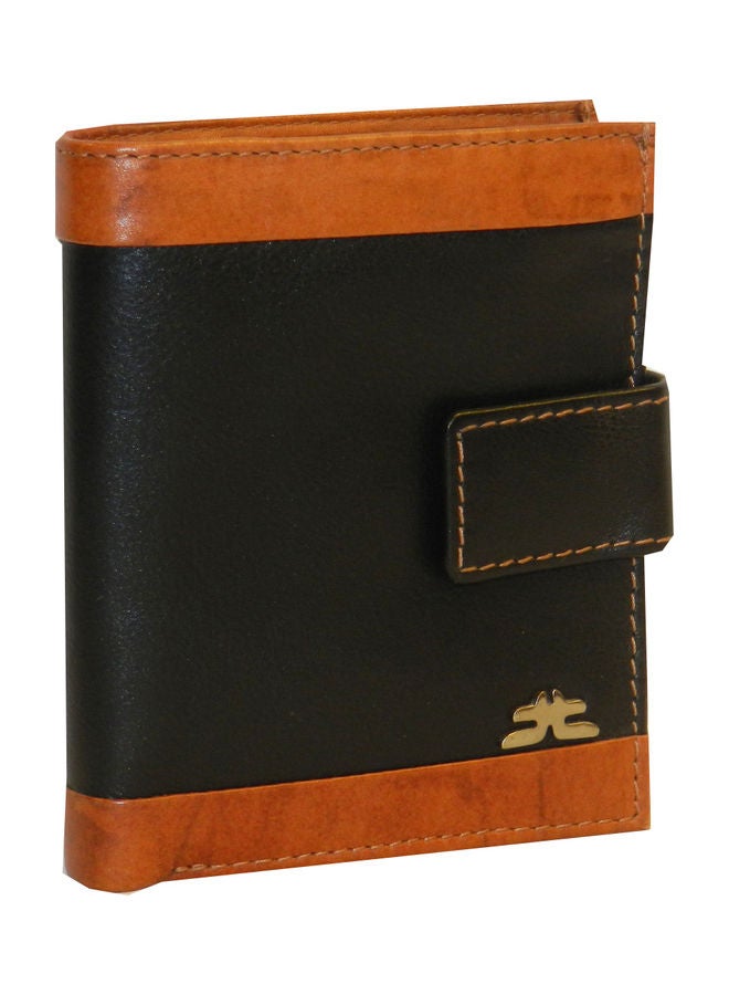 LAVERI LEATHER Genuine Leather Logo Detail Long Wallet Black - Image 1