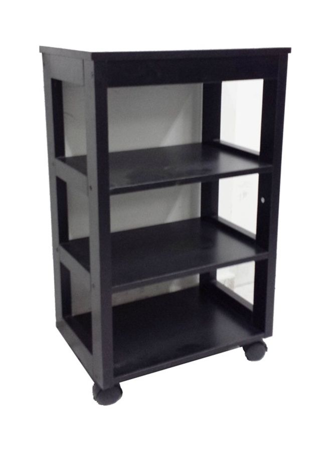 3-Shelf Storage Cart Black 38x15x90cm 