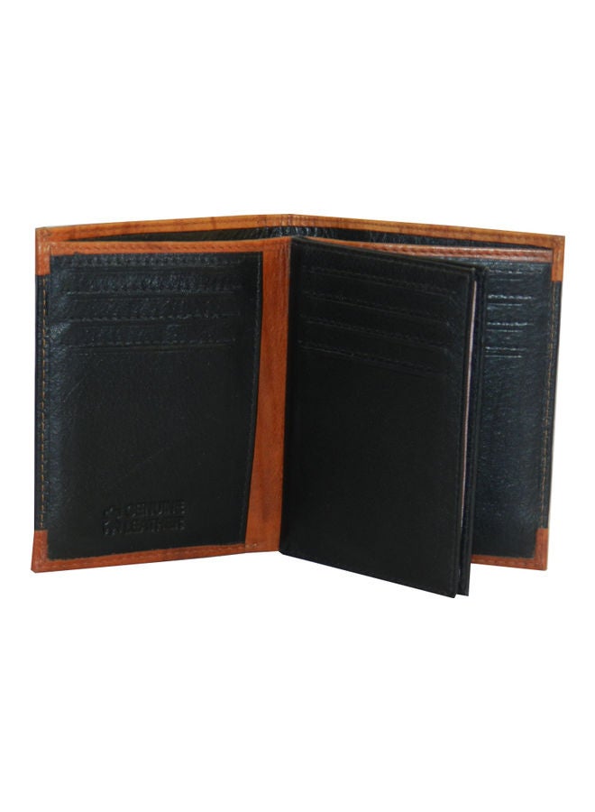 LAVERI LEATHER Genuine Leather Logo Detail Long Wallet Black  - Image 5