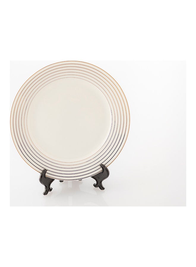 Dania 6-Piece Plate Set White/Gold 18x18x2cm  - Image 2