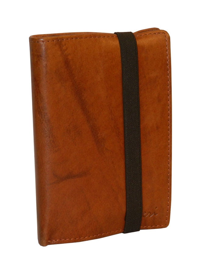 LAVERI LEATHER Genuine Leather Logo Detail Long Wallet Rust  - Image 1