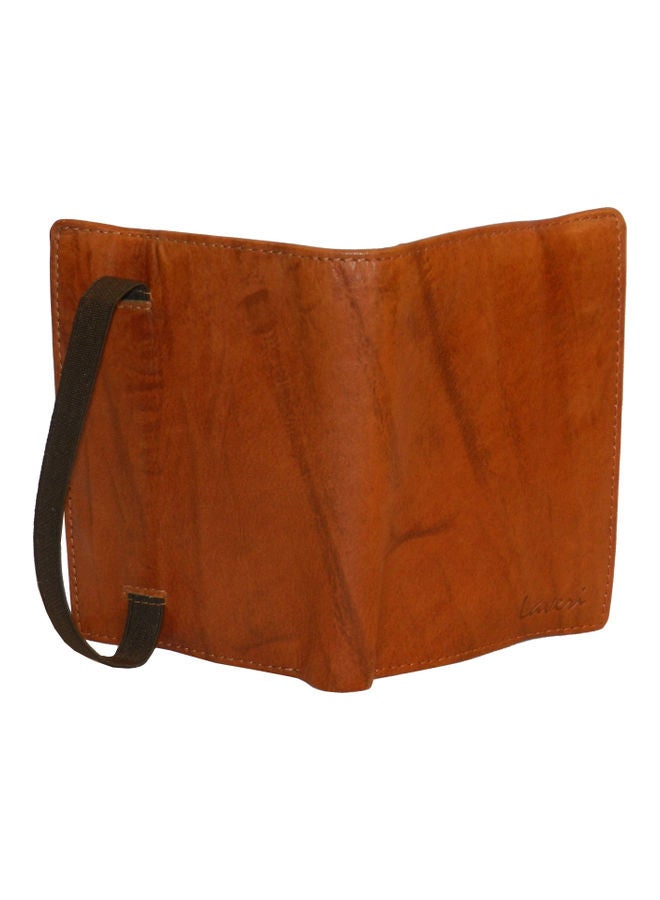 LAVERI LEATHER Genuine Leather Logo Detail Long Wallet Rust  - Image 2