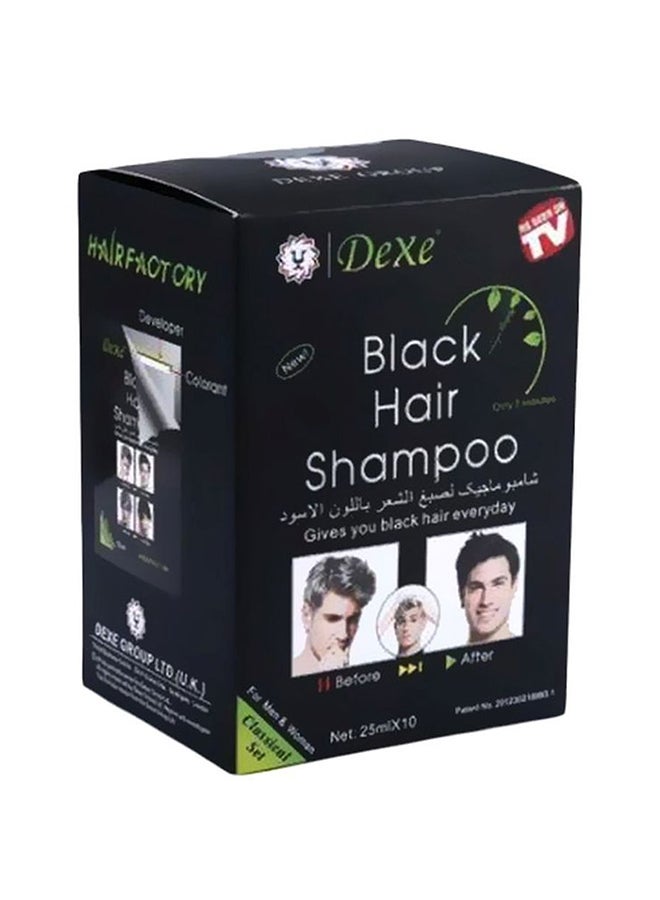 Dexe 10-Piece Black Hair Shampoo 10x25ml 