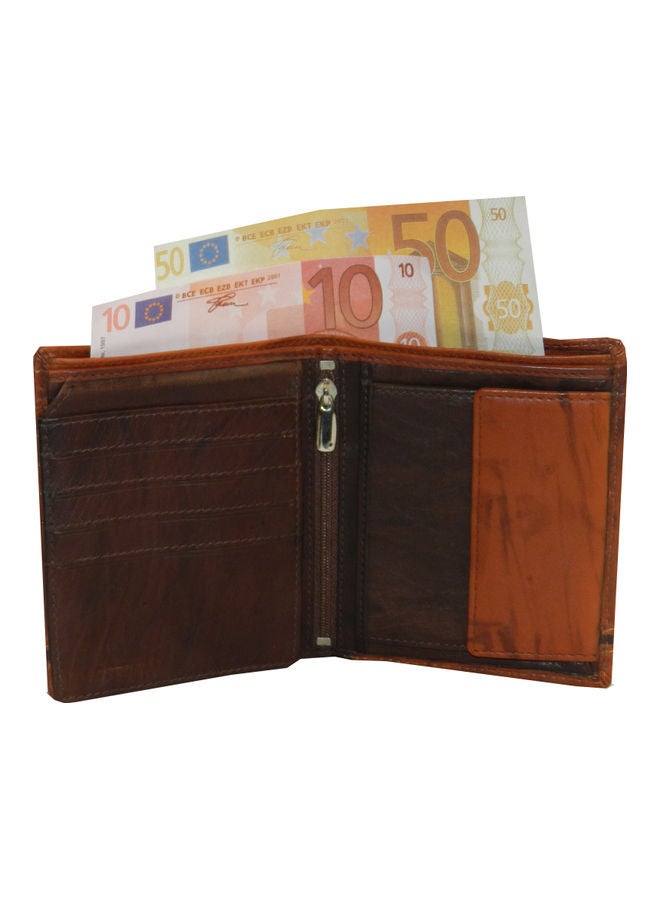 LAVERI LEATHER Genuine Leather Logo Detail Long Wallet Rust  - Image 3