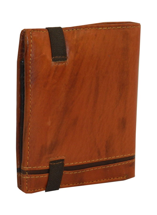 LAVERI LEATHER Genuine Leather Logo Detail Long Wallet Rust  - Image 2