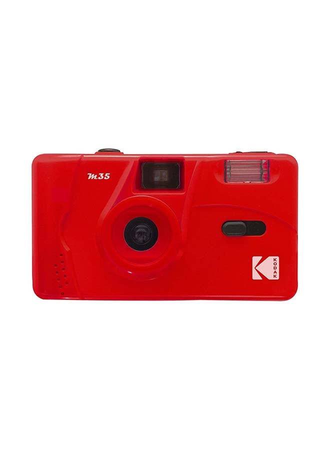 كوداك Reusable  M35 35mm Film Camera, Fixed-Focus and Wide Angle, Build in Flash and Compatible with 35mm Color Negative or B/W Film (Film and AAA Battery NOT Included) by Corex (Flame Scarlet) - Image 1