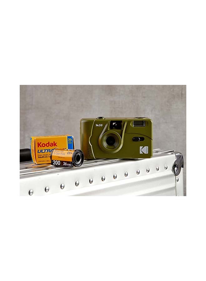 Kodak Reusable  M35 35mm Film Camera, Fixed-Focus and Wide Angle, Build in Flash and Compatible with 35mm Color Negative or B/W Film (Film and AAA Battery NOT Included) by Corex (Olive Green) - Image 4