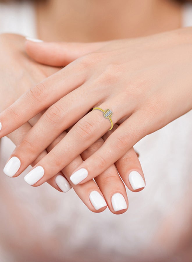 18K Gold Princess Cut Diamond Ring
