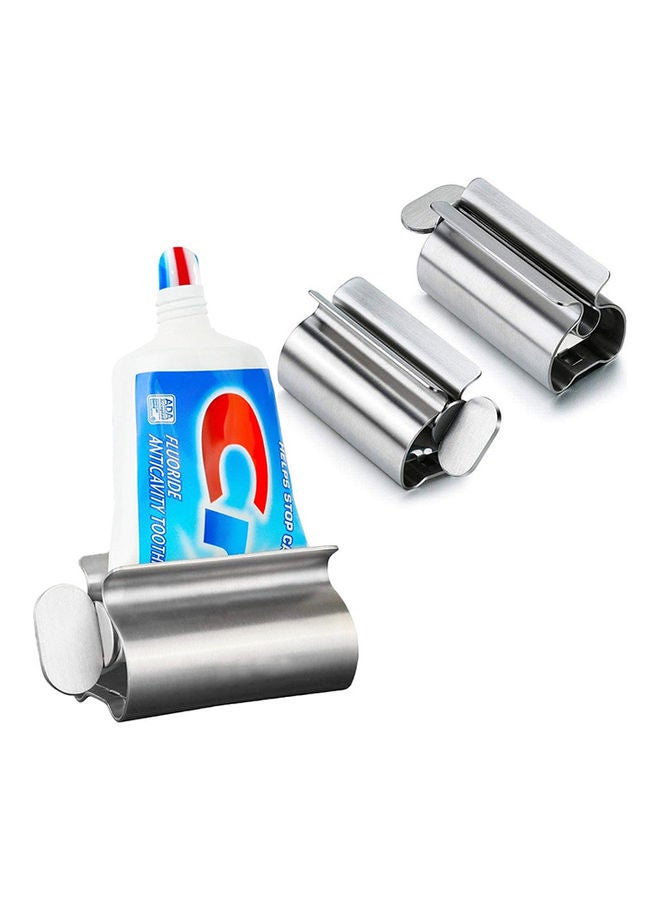 HomarKet 2-Piece Toothpaste Tube Squeezer Silver 2.45x1.45x1.3inch  - Image 1