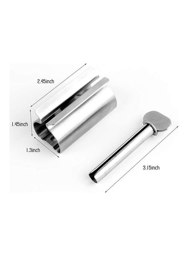 HomarKet 2-Piece Toothpaste Tube Squeezer Silver 2.45x1.45x1.3inch  - Image 2