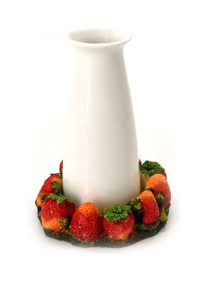Oil Pourer With Strawberry Decor Stand Multicolour 15.5x12x9cm