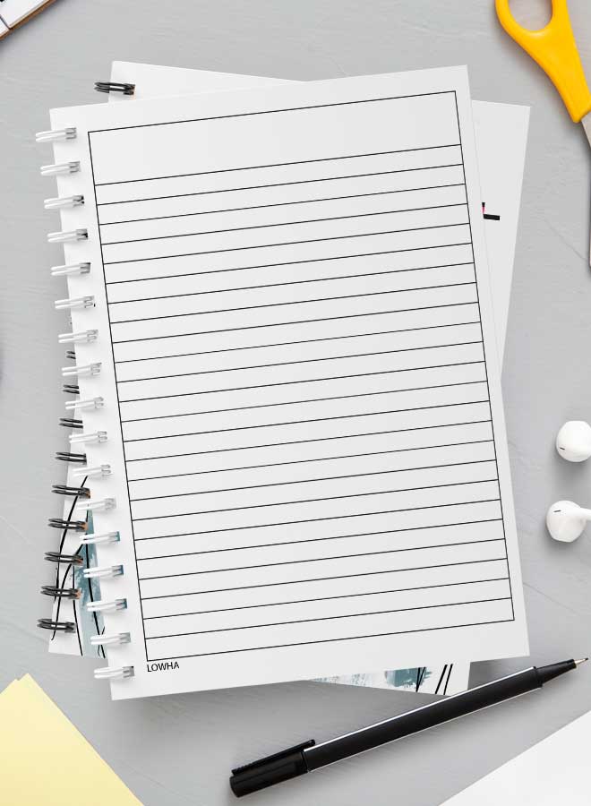 LOWHA Spiral Notebook White/Green/Purple/Black - Image 2