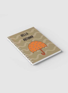 LOWHA Hello Autumn Umbrella Printed Spiral Notebook For School And Business Note Taking With 60 Sheets Multicolour  - Image 2