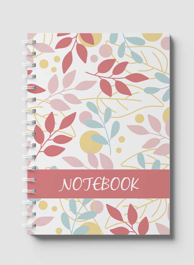 LOWHA NB Abstract And Floral Design Spiral Notebook For School And Business Note Taking With 60 Sheets Multicolour  - Image 1