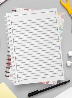 LOWHA NB Abstract And Floral Design Spiral Notebook For School And Business Note Taking With 60 Sheets Multicolour  - Image 3