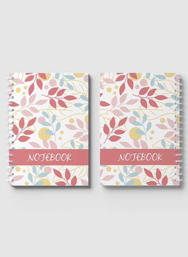 LOWHA NB Abstract And Floral Design Spiral Notebook For School And Business Note Taking With 60 Sheets Multicolour  - Image 4