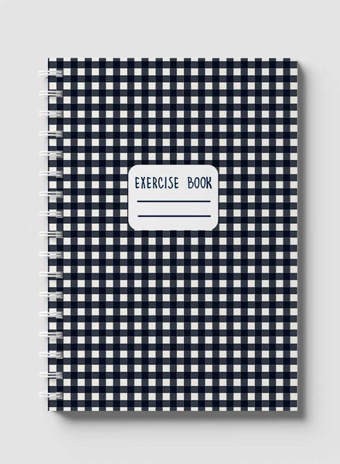 Gingham Checks Pattern Spiral Notebook For School And Business Note Taking With 60 Sheets Multicolour