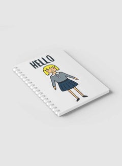 Hello Girl In Uniform Spiral Notebook For School And Business Note Taking With 60 Sheets Multicolour