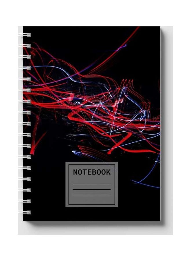 لوحة دفتر ملاحظات بسلك حلزوني للمدرسة أو تدوين ملاحظات العمل مع 60 ورقة ذات تأثير نيون متعدد الألوان - Image 1